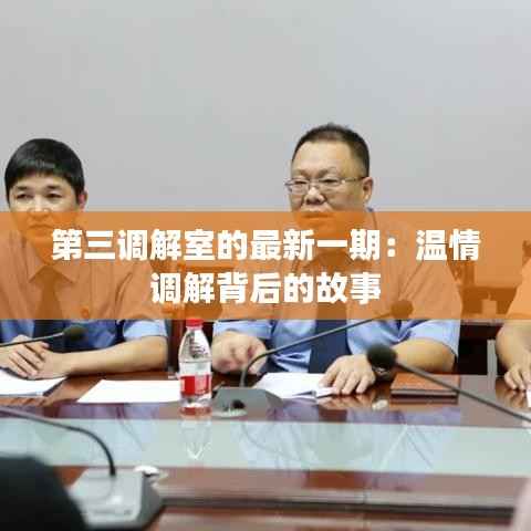 第三调解室的最新一期:温情调解背后的故事