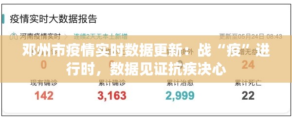 邓州市疫情实时数据更新:战“疫”进行时,数据见证抗疾决心