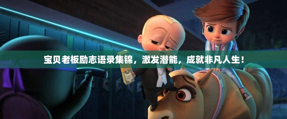 宝贝老板励志语录集锦，激发潜能，成就非凡人生！